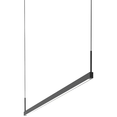 Sonneman Thin-line 48"w Satin Black One-sided 2700k Led Linear Pendant