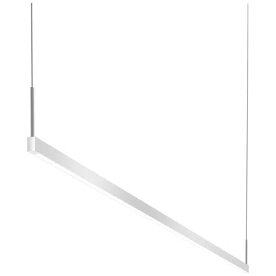 Sonneman Thin-line 72" Wide Bright Satin Aluminum One-sided Led Pendant
