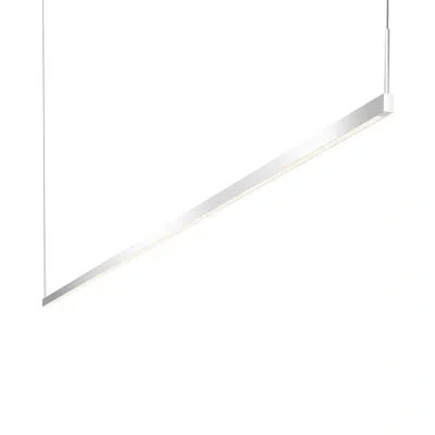 Sonneman Thin-line 8' One-sided Led Pendant With 240" Cable - 3000k In Bright Satin Aluminum