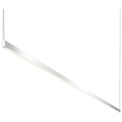 Sonneman Thin-line 96" Wide Satin Aluminum 1-sided Led Linear Pendant
