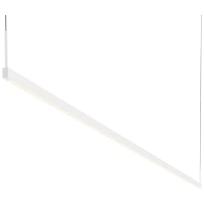 Sonneman Thin-line 96" Wide Satin White One-sided Led Pendant