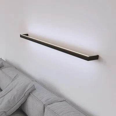 Sonneman Thin-line Two-sided Led Wall Bar - 3' - 3000k In Satin Black