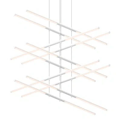Sonneman Tik-tak® 20 - Light Unique / Statement Tiered Led Chandelier In Satin White