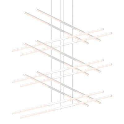 Sonneman Tik-tak® 24 - Light Unique / Statement Tiered Led Chandelier In Satin White