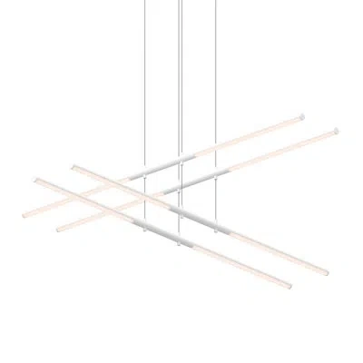 Sonneman Tik-tak™ 8 - Light Unique / Statement Geometric Led Pendant In Satin White