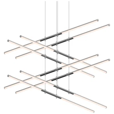 Sonneman Tik.tak Stack 47.5" Wide Polished Chrome 4.tier Led Pendant