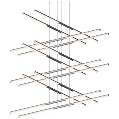 Sonneman Tik.tak Stack 47.5" Wide Polished Chrome 6.tier Led Pendant