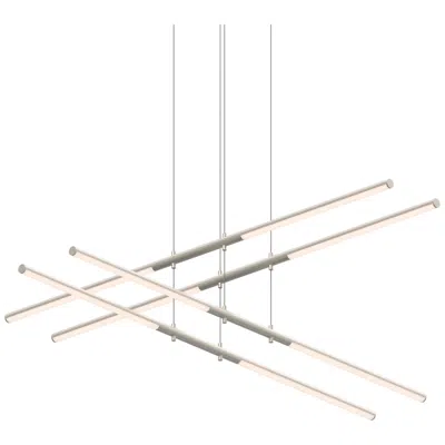Sonneman Tik.tak Stack 47.5" Wide Satin Nickel 2.tier Led Pendant