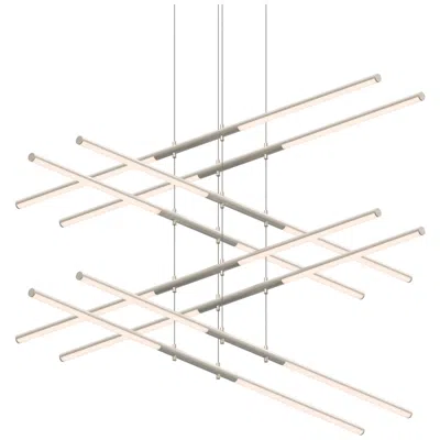 Sonneman Tik.tak Stack 47.5" Wide Satin Nickel 4.tier Led Pendant