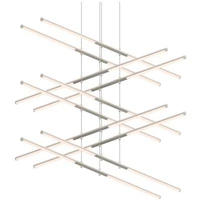 Sonneman Tik.tak Stack 47.5" Wide Satin Nickel 5.tier Led Pendant