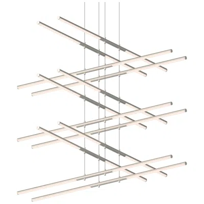 Sonneman Tik.tak Stack 47.5" Wide Satin Nickel 6.tier Led Pendant