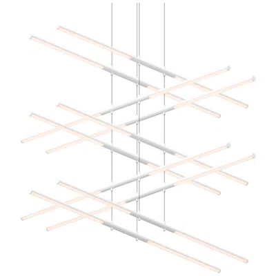 Sonneman Tik.tak Stack 47.5" Wide Satin White 5.tier Led Pendant