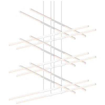 Sonneman Tik.tak Stack 47.5" Wide Satin White 6.tier Led Pendant