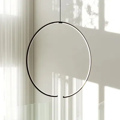 Sonneman Torc™ 1 - Light Unique / Statement Geometric Led Pendant In Satin Black