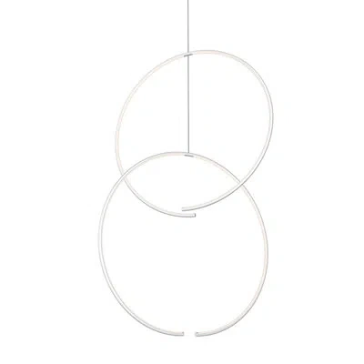 Sonneman Torc 2 - Light Unique Geometric Led Chandelier In Satin White
