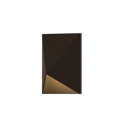 Sonneman Triform Compact 4.5" H Led Outdoor Flush Mount In Textured Bronze