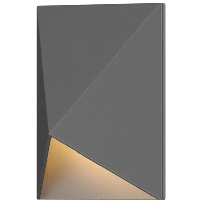 Sonneman Triform Compact 4.5" High Textured Gray Led Wall Sconce