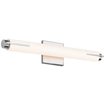 Sonneman Tubo Slim 18" Wide Chrome White Glass Led Bath Light