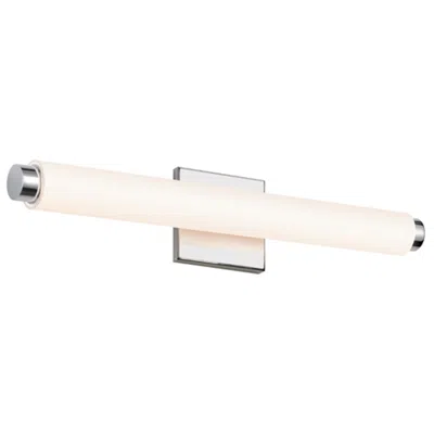 Sonneman Tubo Slim 19 1/2" Wide White Glass And Chrome Led Bath Light