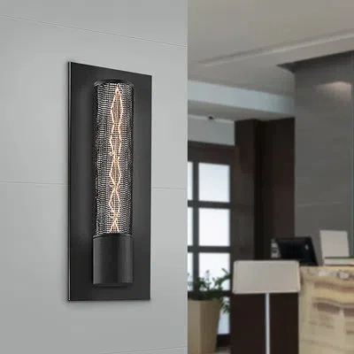 Sonneman Urban Edge 1-light Panel Wall Sconce - Textured Black In Satin Black