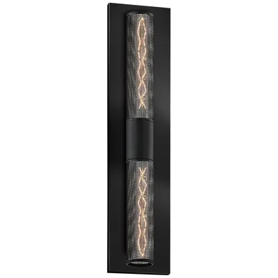 Sonneman Urban Edge 26" High Textured Black 2-light Wall Sconce
