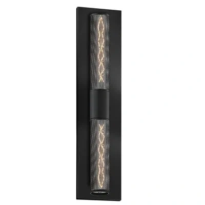Sonneman Urban Edge Flush Mounted Sconce In Textured Black