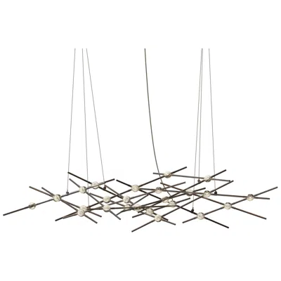 Sonneman Ursa Minor 55"w 25.l Espresso Black Led Chandelier-clear 2700/240" Cable