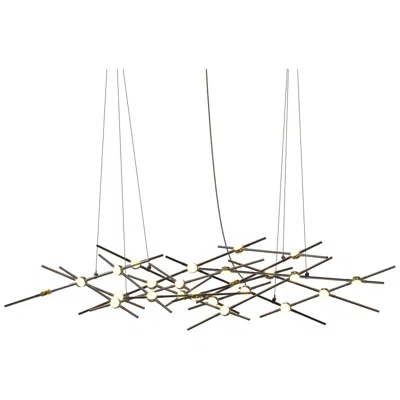 Sonneman Ursa Minor 55"w 25.l Espresso Black Led Chandelier-white 2200/240" Cable