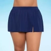 Sonnet Shores Womens Comfort Waistband Plus Swim Skirt In Blue