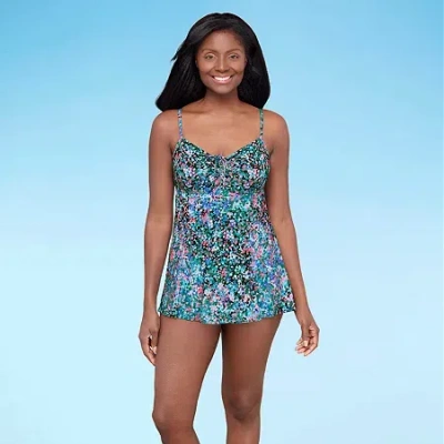 Sonnet Shores Womens Dots Swim Dress In Multi