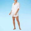 Sonnet Shores Womens Dress Swimsuit Cover-up In White