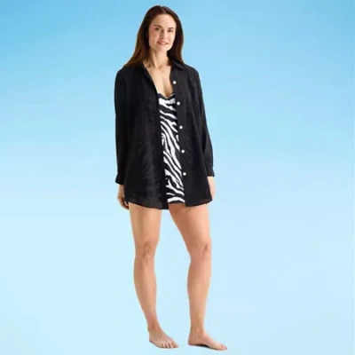 Sonnet Shores Womens Dress Swimsuit Cover-up In Multi