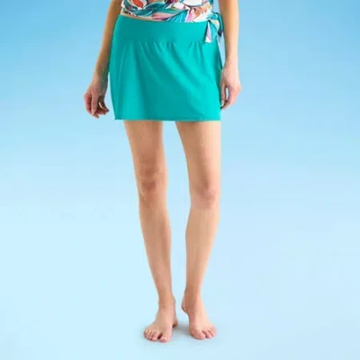 Sonnet Shores Womens Swim Skirt In Green