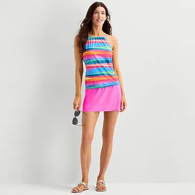 Sonnet Shores Womens Swim Skirt In Pink