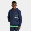 Sonneti Kids' Stack Logo Fleece Pullover Hoodie In Navy