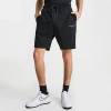 Sonneti Men's French Terry 7" Brom Shorts In Black/white