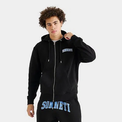 Sonneti Men's Kilo Fleece Full-zip Hoodie In Black