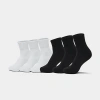 Sonneti Implus Women's  Quarter Socks (6-pack) In White/black