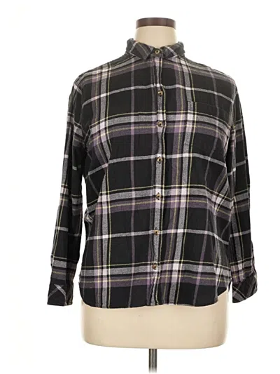 Pre-owned Sonoma Goods For Life 3/4 Sleeve Blouse In Black