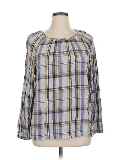 Pre-owned Sonoma Goods For Life 3/4 Sleeve Blouse In Gray