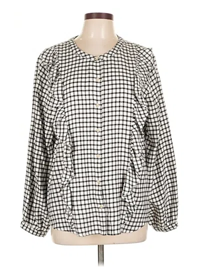 Pre-owned Sonoma Goods For Life 3/4 Sleeve Blouse In Gray