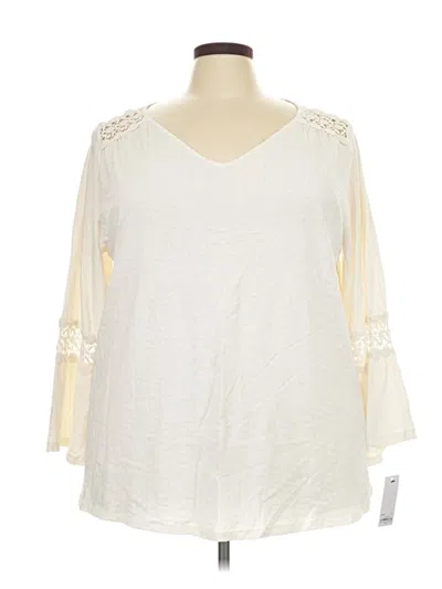 Sonoma Goods For Life 3/4 Sleeve Blouse In Ivory