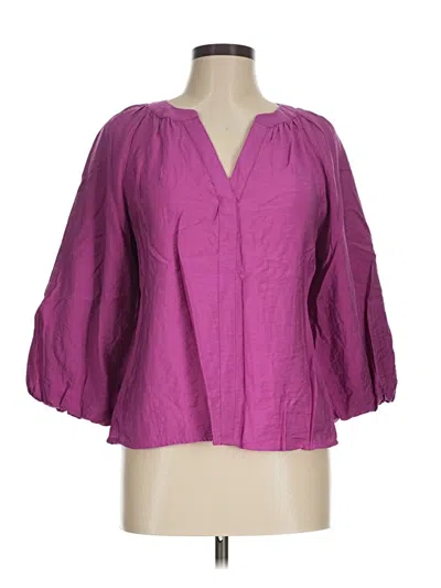 Pre-owned Sonoma Goods For Life 3/4 Sleeve Blouse In Purple