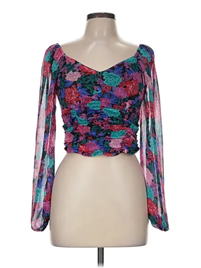 Pre-owned Sonoma Goods For Life 3/4 Sleeve Blouse In Teal