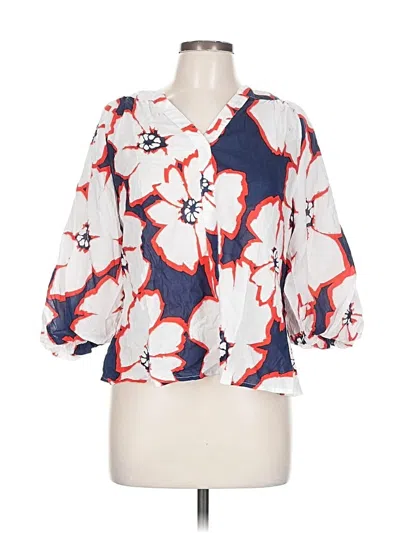 Pre-owned Sonoma Goods For Life 3/4 Sleeve Blouse In White