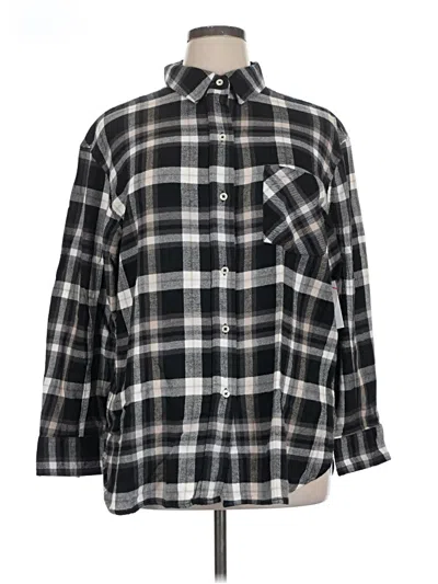 Sonoma Goods For Life 3/4 Sleeve Button Down Shirt In Black
