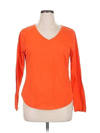 Pre-owned Sonoma Goods For Life 3/4 Sleeve T-shirt In Orange