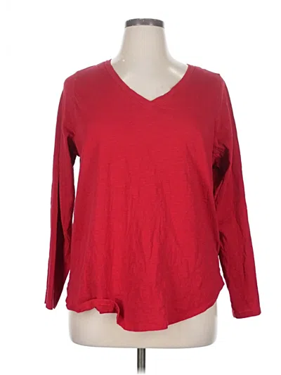 Pre-owned Sonoma Goods For Life 3/4 Sleeve T-shirt In Red