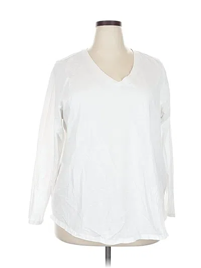 Pre-owned Sonoma Goods For Life 3/4 Sleeve T-shirt In White