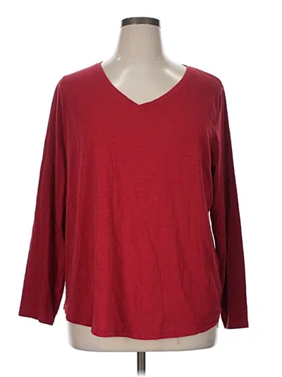 Pre-owned Sonoma Goods For Life 3/4 Sleeve T-shirt In Red